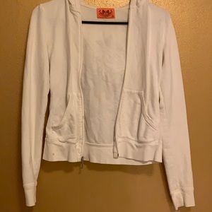 White Juicy Couture hoodie with butterfly design